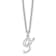 Rhodium Over Sterling Silver Letter Z  Initial Necklace