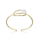 Pear Shape Freshwater Pearl Cuff Bracelet In 14K Gold Over Sterling Silver