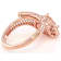 Morganite And White Zircon Ring In 18K Rose Gold Over Sterling Silver 1.70ctw