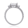 Square and Round White Topaz Sterling Silver Ring, 2.02ctw