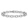 Rhodium Over Sterling Silver 6.5mm Oval Link 8 inch Bracelet