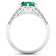 2.45ctw Green Emerald and Diamond 14K White Gold Halo Ring