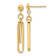 14k Yellow Gold Polished Paperclip Dangle Earrings