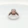 2.48 Ctw Rhodochrosite and 0.72 Ctw White Diamond Ring in 14K WG