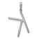 Rhodium Over 14K White Gold Diamond Letter K Initial Pendant