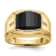 10K Yellow Gold Men's Diamond and Black Onyx Ring