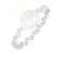 White Cultured Freshwater Pearl Rhodium Over Silver Ring