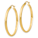 14k Yellow Gold 1 7/16" Polished Hoop Earrings