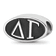 Sterling Silver LogoArt Delta Gama Oval Greek Letters Bead