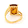Amber Rectangular Cushion Solitaire Ring In 18K Gold Over Sterling
Silver 14x10mm