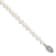 Rhodium Over Sterling Silver 5-6mm White Freshwater Cultured Pearl Bracelet
