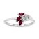 0.28ctw Ruby and Diamond Ring in 14k White Gold