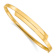 14k Yellow Gold 7.4mm Polished Overlap Hinged Bangle