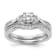 Rhodium Over 14K White Gold Lab Grown Diamond VS/SI GH, 3-Stone Complete
Engagement Ring 0.617ctw