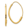 14K Yellow Gold Wire 1" Hoop Earrings
