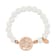 Rose Stainless Steel Polished plated Tree White Jade Stretch Bracelet
