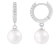White Cultured Freshwater Pearl 14k White Gold Earrings 8-8.5mm