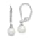 Rhodium Over Sterling Silver 6-7mm Freshwater Cultured Pearl Leverback
Dangle Earrings