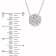 1.00ctw Diamond Cluster Pendant in 14k White Gold