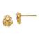 14k Yellow Gold Textured Mini Frog Stud Earrings