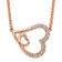14K Rose Gold Lab Grown Diamond VS/SI GH, Intertwined Hearts Necklace