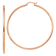 14k Rose Gold 2 7/16" Polished Tube Hoop Earrings