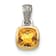 Rhodium Over Sterling Silver with 14k Accent Citrine Pendant