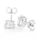 Lab-Grown Diamond Oval Stud Earrings In 14K White Gold 3.00ctw