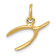 14K Yellow Gold Wishbone Charm