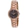 Mathey Tissot Women's Classic Black Dial, Rose Stainless Steel Watch