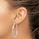 Rhodium Over Sterling Silver 3.00mm Diamond-cut Hoop Earrings