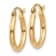 14K Yellow Gold 15mm x 2mm  Polished Lightweight Tube Hoop Earrings