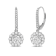 White Cubic Zirconia 14k White Gold Earrings With Velvet Gift Box 2.00ctw
