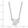 Rhodium Over Sterling Silver NHL LogoArt Pittsburgh Penguins Small Necklace