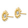 14k Yellow Gold and Rhodium Over 14k Yellow Gold Textured 10mm Mini
Daisy Stud Earrings