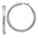 Rhodium Over 14k White Gold 1 13/16" Diamond-Cut Round Hoop Earrings