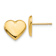 14k Yellow Gold Heart Stud Earrings