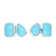 Turquoise Two-Stone Stud Earrings In Sterling Silver
