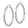 Rhodium Over 14K White Gold 1 11/16" Polished Satin and Diamond-Cut
Hoop Earrings