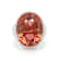 25.39 Ctw Tourmaline and 0.79 Ctw White Diamond Ring in 14K 2-Tone