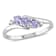 Tanzanite and Diamond 10K White Gold Ring 0.34ctw