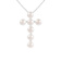 6.5-7mm Button White Cultured Freshwater Pearl Rhodium Over Sterling
Silver Pendant