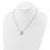 Rhodium Over Sterling Silver Lab Created Opal and Cubic Zirconia Oval
Halo Necklace