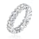 Oval CZ Band Ring In Rhodium Over Brass