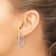 Rhodium Over Sterling Silver Twisted 3.5x30mm Hoop Earrings