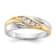 14K Two-tone Yellow and White Gold Lab Grown Diamond Men's Ring