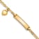 14k Yellow Gold Children's Heart Dangle Mariner Link ID Bracelet