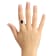 12x8mm Pear Shape Black Onyx and 1/10 ctw Diamond Rhodium Over Sterling
Silver Ring