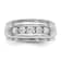 Rhodium Over 14K White Gold Lab Grown Diamond Men's Band