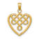 10K Yellow Gold Small Celtic Knot Heart Charm